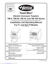 Hatco Toast-Max TM-5H Installations- Und Bedienungshandbuch