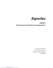 Superlux HD661 Bedienungsanleitung