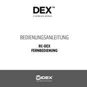 Widex RC-Dex Bedienungsanleitung