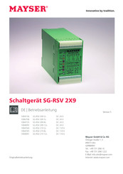 MAYSER SG-RSV 219 12s Betriebsanleitung