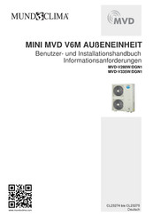 MUNDO CLIMA MVD-V280W/DGN1 Benutzer- Und Installationshandbuch
