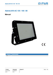 GIFAS-ELECTRIC AlphaLUXX-AC 120 Handbuch