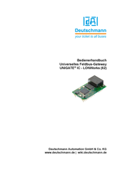 DEUTSCHMANN AUTOMATION UNIGATE IC-LONWorks Bedienerhandbuch