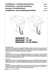 BEKOMAT 12 Installation Und Betriebsanleitung