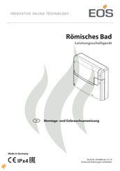 EOS Römisches Bad Montage- Und Gebrauchsanweisung