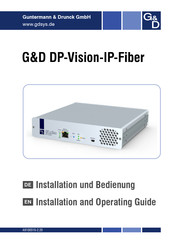 G&D DP-Vision-IP-Fiber-Serie Installation Und Bedienung