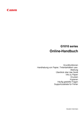 Canon G1010 serie Online-Handbuch