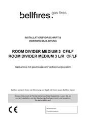 Bellfires Room Divider Medium 3 CF Installationsvorschrift & Wartungsanleitung