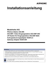 Aiphone IXG-DM7 Installationsanleitung
