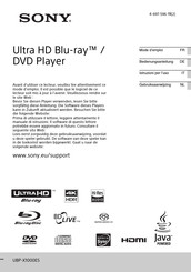 Sony UBP-X1000ES Bedienungsanleitung
