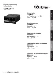Kübler CODIX 533 Bedienungsanleitung