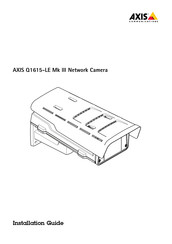 Axis Q1615-E Mk III Installationsanleitung