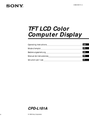 Sony CPD-L181A Bedienungsanleitung