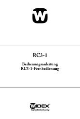Widex RC3-1 Bedienungsanleitung