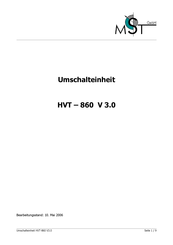 MST HVT-860 Handbuch