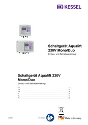 Kessel Aqualift Comfort 230V Duo Einbau- Und Betriebsanleitung
