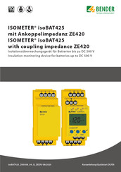 Bender ISOMETER isoBAT425 Kurzanleitung