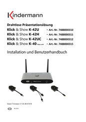 Kindermann Klick & Show K-42U Installations- Und Benutzerhandbuch