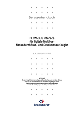 Bronkhorst FLOW-BUS Benutzerhandbuch