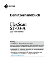 Eizo FlexScan S1703-A Benutzerhandbuch