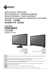 Eizo ColorEdge Prominence CG3145 Benutzerhandbuch - Installationsanleitung