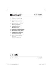 EINHELL TC-CS 860 Kit Originalbetriebsanleitung