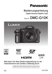 Panasonic Lumix DMC-G10K Bedienungsanleitung
