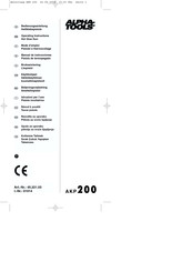 Alpha tools 45.221.03 Bedienungsanleitung