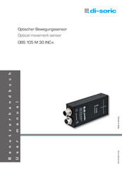 Di-soric OBS 105 M 30 INC-Serie Benutzerhandbuch