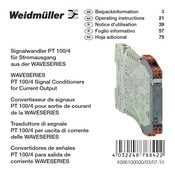 Weidmuller WAVESERIES PT 100/4 Beipackinformation