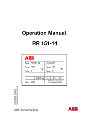 ABB HT845472 RR 151-14 Bedienungsanleitung
