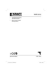 KRAFT WERKZEUGE K-AS 12.0 Li Originalbetriebsanleitung