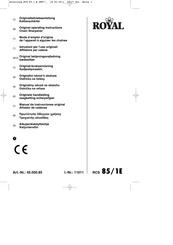 Royal RCS 85/1E Originalbetriebsanleitung