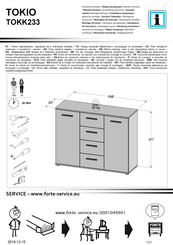 Forte TOKIO TOKK233 Montageanleitung