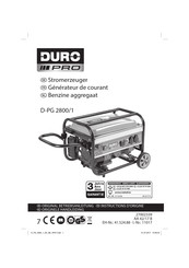 Duro Pro D-PG 2800/1 Originalbetriebsanleitung