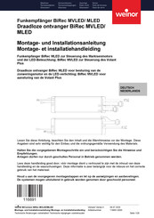 weinor BiRec MVLED Montage-Und Installationsanleitung