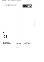 Duro D-SB 1102 Originalbetriebsanleitung