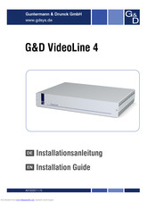 Guntermann & Drunck VideoLine 4 Installationsanleitung
