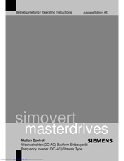 Siemens simovert masterdrives Betriebsanleitung