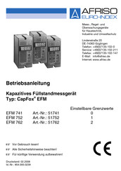 AFRISO EURO-INDEX CapFox EFM Serie Betriebsanleitung