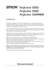 Epson Perfection 1200S Bedienungsanleitung