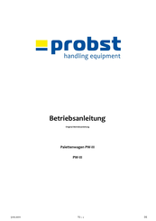 probst PW-III Betriebsanleitung