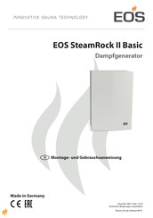 EOS SteamRock II Basic Montage- Und Gebrauchsanweisung