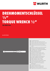 Würth 0714 70 50 Originalbetriebsanleitung