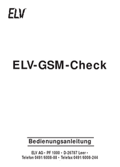 elv GSM-Check Bedienungsanleitung