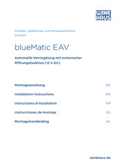 Winkhaus blueMatic EAV Montage-, Bedienungs- Und Wartungsanleitung