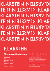 Klarstein Thermaxx Heatstream Handbuch
