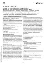 steute ZS 75 V Montage- Und Anschlussanleitung