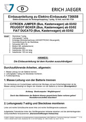Erich Jaeger 736658 Einbauanleitung