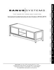Sanus Systems Java Furniture Serie Montageanweisungen